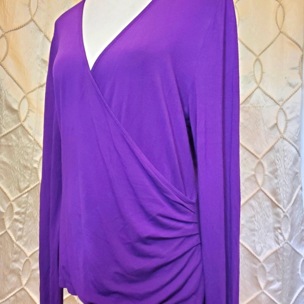 L. Ralph Lauren Faux Wrap Blouse